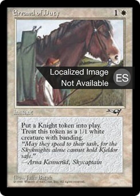 Coscrizione (Errand of Duty) - Alliances (#2b) - Illustrated by Julie Baroh - Magic: The Gathering Card