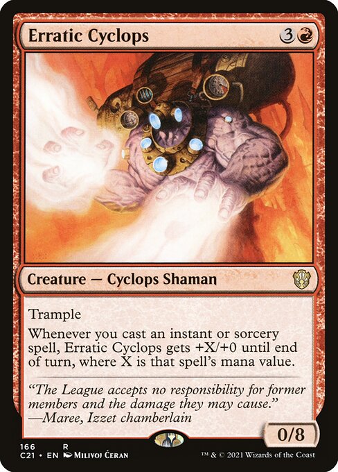 Erratic Cyclops - Commander 2021 Magic card
