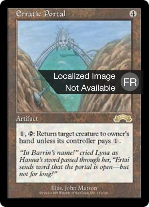 Portal errático (Erratic Portal) - Exodus (#132) - Illustrated by John Matson - Magic: The Gathering Card