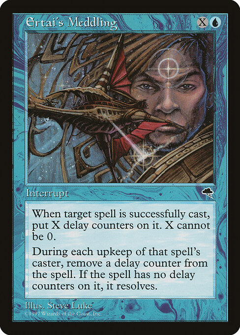 Ertai's Meddling - Tempest (#61) - Illustrated by Steve Luke - Magic: The Gathering Card