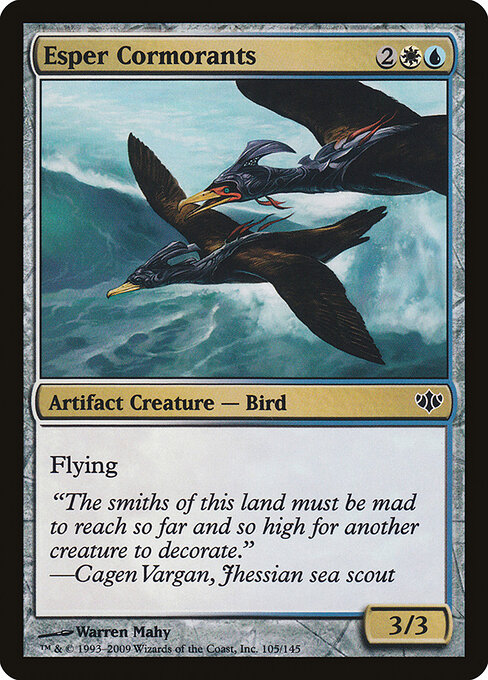 Esper-Kormoran (Esper Cormorants) - Conflux (#105) - Illustrated by Warren Mahy - Magic: The Gathering Card