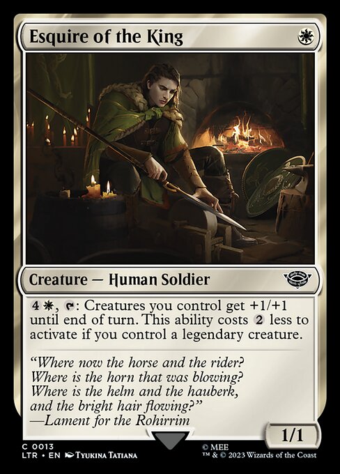 Esquire of the King - The Lord of the Rings: Tales of Middle-earth Magic card