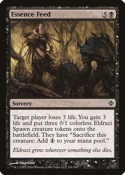 Essenzfütterung (Essence Feed) - Rise of the Eldrazi (#110) - Illustrated by Daarken - Magic: The Gathering Card