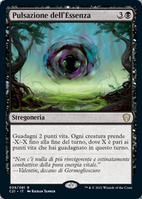 Pulsazione dell'Essenza (Essence Pulse) - Commander 2021 (#39) - Illustrated by Kieran Yanner - Magic: The Gathering Card