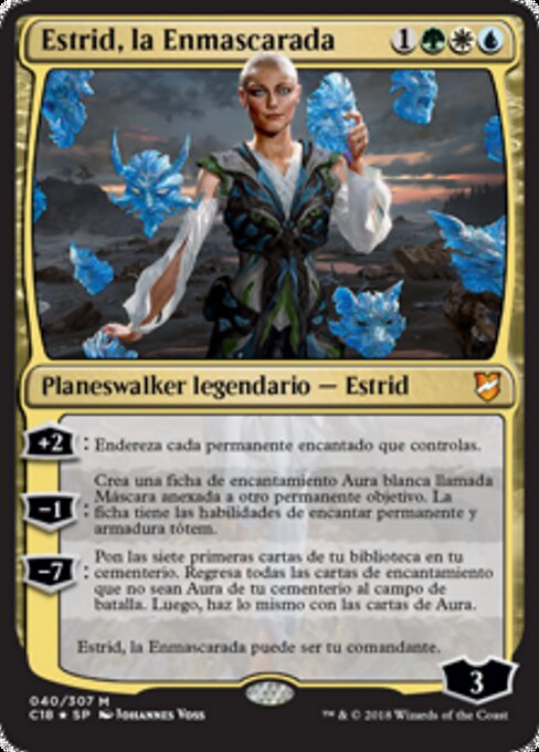 仮面使い、エストリッド (Estrid, the Masked) - Commander 2018 (#40) - Illustrated by Johannes Voss - Magic: The Gathering Card