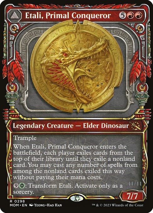 Etali, Primal Conqueror // Etali, Primal Sickness - March of the Machine (#298) - Illustrated by Yeong-Hao Han - Magic: The Gathering Card