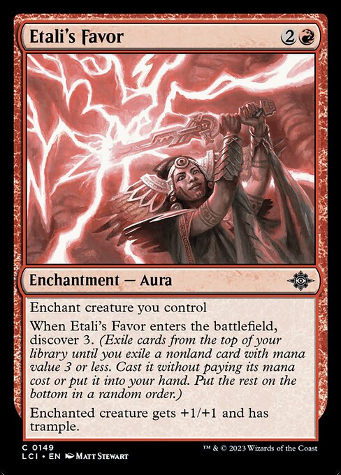 Faveur d'Etali (Etali's Favor) - The Lost Caverns of Ixalan (#149) - Illustrated by Matt Stewart - Magic: The Gathering Card