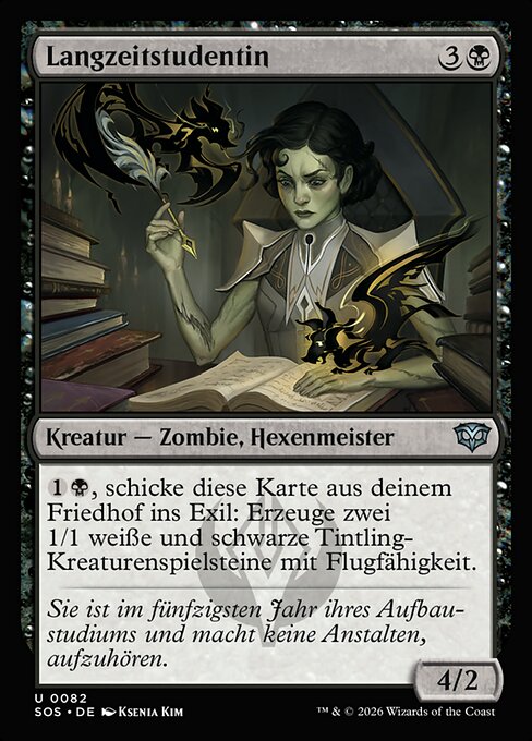 永遠の学生 (Eternal Student) - Secrets of Strixhaven (#82) - Illustrated by Ksenia Kim - Magic: The Gathering Card