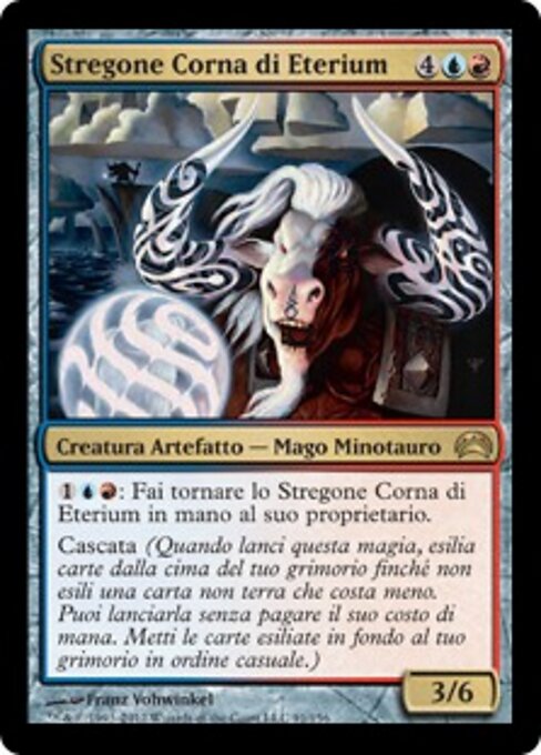 Sorcier à cornes d'étherium (Etherium-Horn Sorcerer) - Planechase 2012 (#91) - Illustrated by Franz Vohwinkel - Magic: The Gathering Card