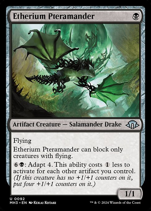 Pteramandra de eterium (Etherium Pteramander) - Modern Horizons 3 (#92) - Illustrated by Kekai Kotaki - Magic: The Gathering Card