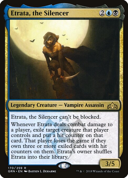 Etrata, the Silencer - Guilds of Ravnica (#170) - Illustrated by Bastien L. Deharme - Magic: The Gathering Card
