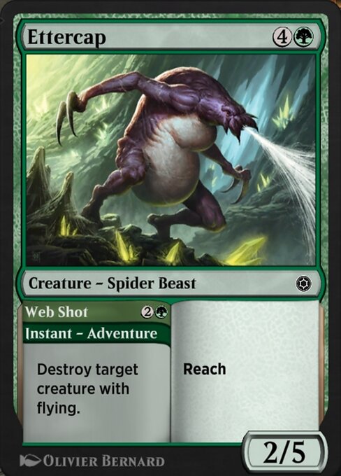 Ettercap // Web Shot - Commander Legends: Battle for Baldur's Gate (#231) - Illustrated by Olivier Bernard - Magic: The Gathering Card