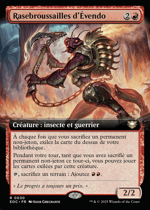 エヴェンドの低（てい）木（ぼく）刈（が）り (Evendo Brushrazer) - Edge of Eternities Commander (#30) - Illustrated by Igor Grechanyi - Magic: The Gathering Card
