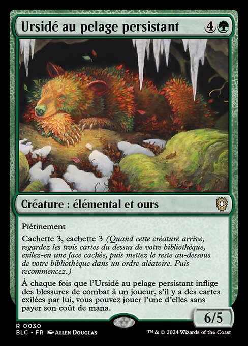 Ursidé au pelage persistant (Evercoat Ursine) - Bloomburrow Commander (#30) - Illustrated by Allen Douglas - Magic: The Gathering Card