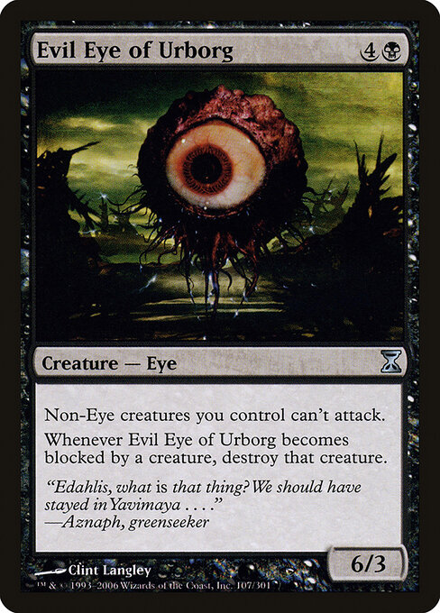 Evil Eye of Urborg - Time Spiral (#107) - Illustrated by Clint Langley - Magic: The Gathering Card