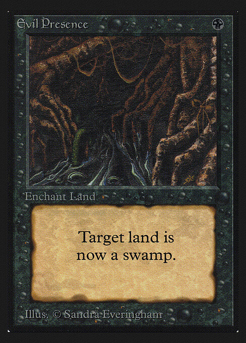 Presença Maligna (Evil Presence) - New Phyrexia (#60) - Illustrated by Scott Chou - Magic: The Gathering Card