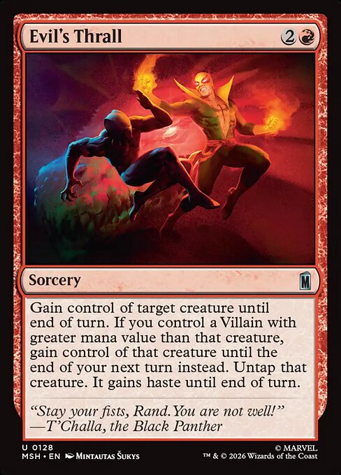 Evil's Thrall - Marvel Super Heroes Magic card