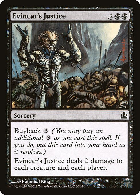 Justice de l'incarmal (Evincar's Justice) - Commander 2011 (#80) - Illustrated by Hannibal King - Magic: The Gathering Card