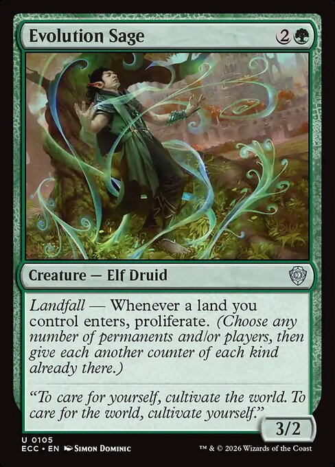 Evolution Sage - Lorwyn Eclipsed Commander Magic card