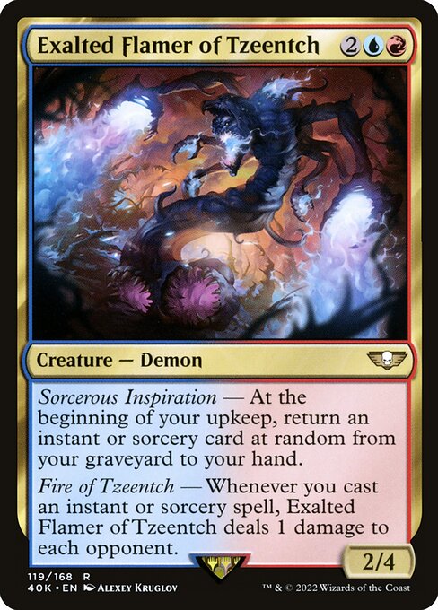 Exalted Flamer of Tzeentch - Warhammer 40,000 Commander Magic card