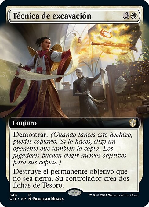 Technique d'excavation (Excavation Technique) - Commander 2021 (#16) - Illustrated by Francisco Miyara - Magic: The Gathering Card