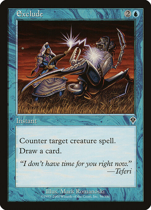 Excluir (Exclude) - Invasion (#56) - Illustrated by Mark Romanoski - Magic: The Gathering Card