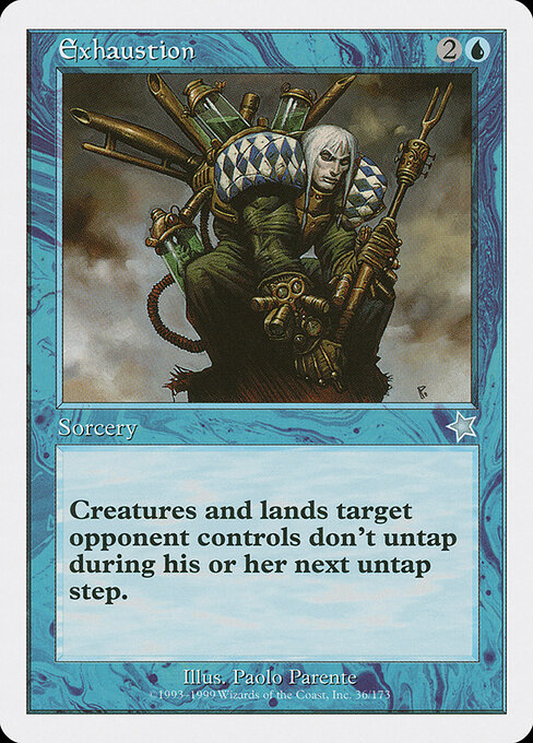 Exaustão (Exhaustion) - Portal Second Age (#37) - Illustrated by Kaja Foglio - Magic: The Gathering Card