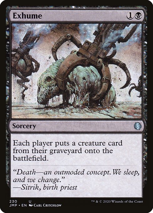 Exhume - Jumpstart Magic card