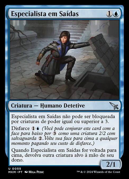 Especialista em Saídas (Exit Specialist) - Murders at Karlov Manor (#55) - Illustrated by Mila Pesic - Magic: The Gathering Card