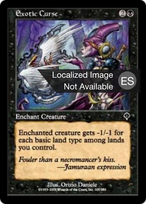 Exotic Curse - Invasion (#105) - Illustrated by Dany Orizio - Magic: The Gathering Card