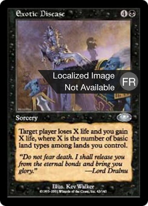 Exotische Seuche (Exotic Disease) - Planeshift (#43) - Illustrated by Kev Walker - Magic: The Gathering Card