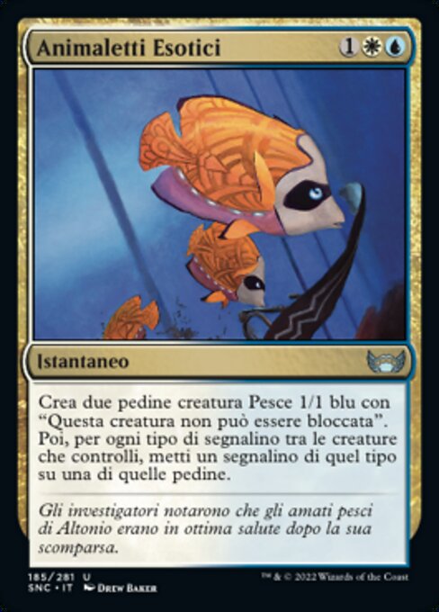 奇異寵物 (Exotic Pets) - Streets of New Capenna (#185) - Illustrated by Drew Baker - Magic: The Gathering Card