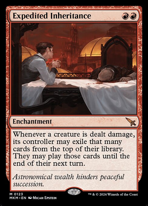 Expedited Inheritance - Murders at Karlov Manor (#123) - Illustrated by Micah Epstein - Magic: The Gathering Card