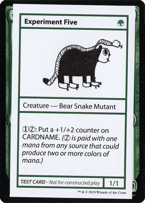 Experiment Five - Mystery Booster Playtest Cards 2021 (#73) - Illustrated by Gavin Verhey - Magic: The Gathering Card