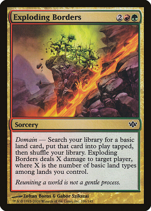 Fronteras explosivas (Exploding Borders) - Conflux (#106) - Illustrated by Zoltan Boros & Gabor Szikszai - Magic: The Gathering Card