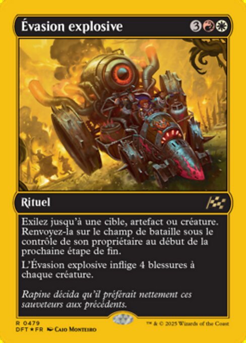 Évasion explosive (Explosive Getaway) - Aetherdrift (#479) - Illustrated by Caio Monteiro - Magic: The Gathering Card