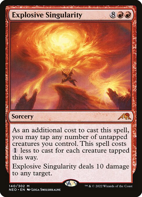 Explosive Singularity - Kamigawa: Neon Dynasty (#140) - Illustrated by Liiga Smilshkalne - Magic: The Gathering Card