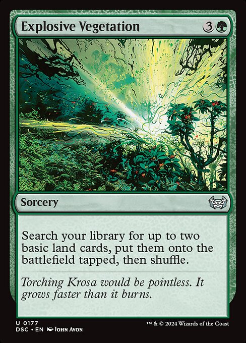 Explosive Vegetation - Duskmourn: House of Horror Commander Magic card