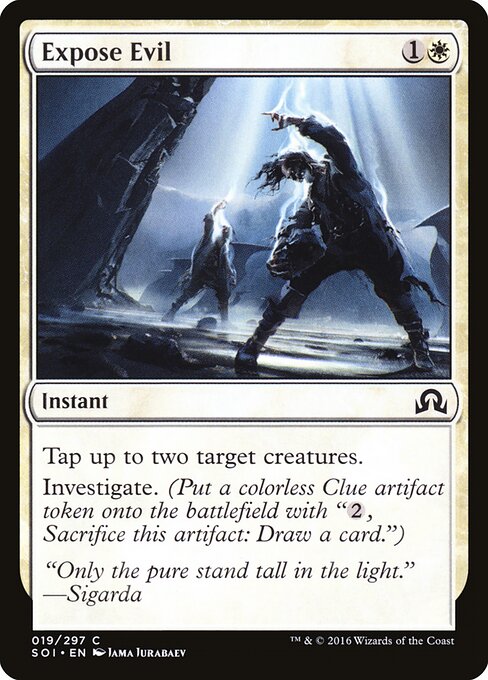 Expose Evil - Shadows over Innistrad (#19) - Illustrated by Jama Jurabaev - Magic: The Gathering Card