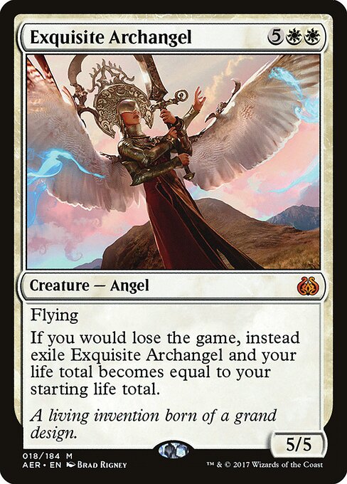 Exquisite Archangel - Aether Revolt (#18) - Illustrated by Brad Rigney - Magic: The Gathering Card