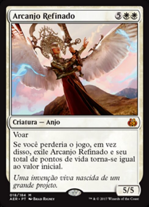 Arcángel exquisito (Exquisite Archangel) - Aether Revolt (#18) - Illustrated by Brad Rigney - Magic: The Gathering Card