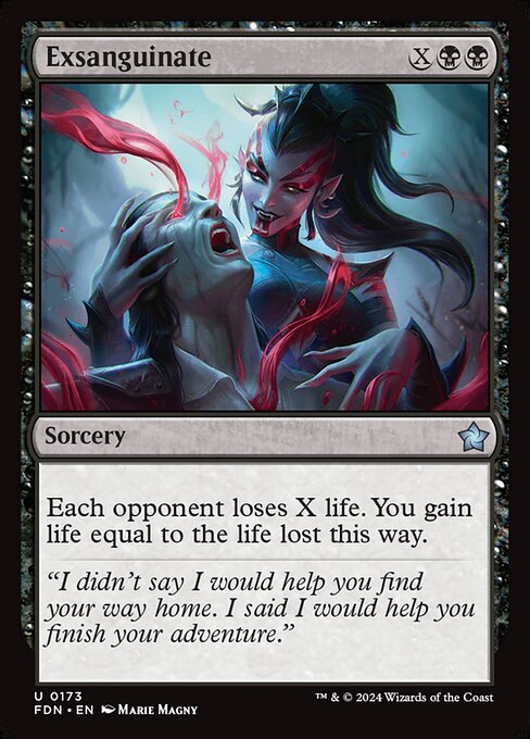 Exsanguinate - Foundations (#173) - Illustrated by Marie Magny - Magic: The Gathering Card