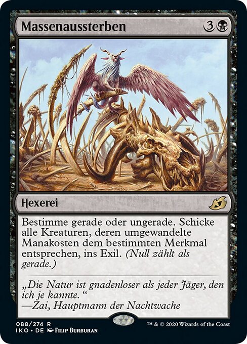 Massenaussterben (Extinction Event) - Ikoria: Lair of Behemoths (#88) - Illustrated by Filip Burburan - Magic: The Gathering Card
