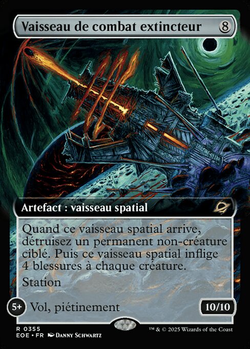 Extinguisher Battleship - Edge of Eternities Promos (#242s) - Illustrated by Danny Schwartz - Magic: The Gathering Card
