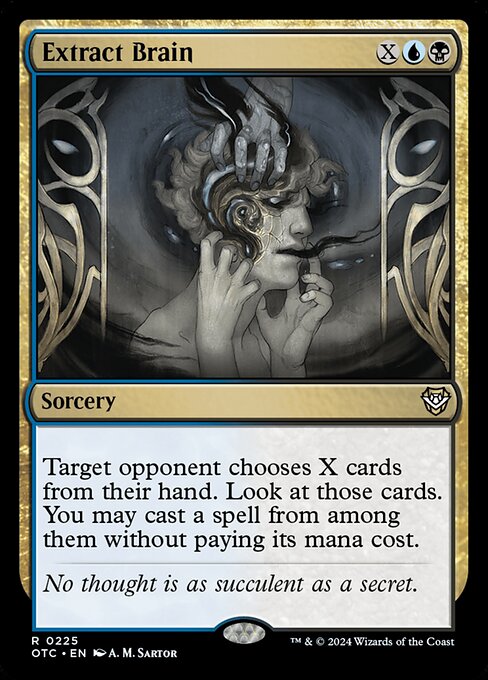 Extract Brain - Outlaws of Thunder Junction Commander Magic card