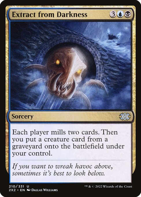 Extract from Darkness - Double Masters 2022 Magic card