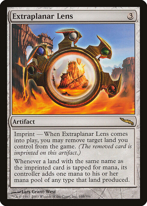 Extraplanar Lens - Mirrodin (#169) - Illustrated by Lars Grant-West - Magic: The Gathering Card