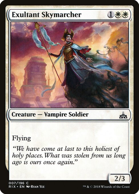Exultant Skymarcher - Rivals of Ixalan (#7) - Illustrated by Ryan Yee - Magic: The Gathering Card