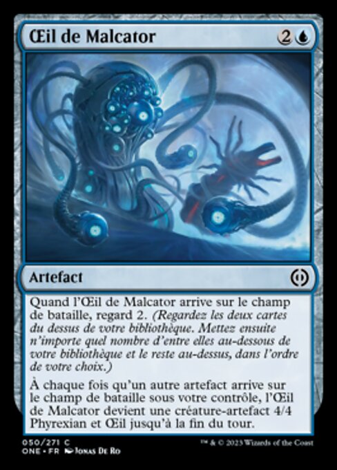Auge des Malcator (Eye of Malcator) - Phyrexia: All Will Be One (#50) - Illustrated by Jonas De Ro - Magic: The Gathering Card