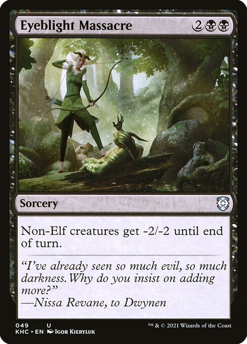 Eyeblight Massacre - Kaldheim Commander Magic card